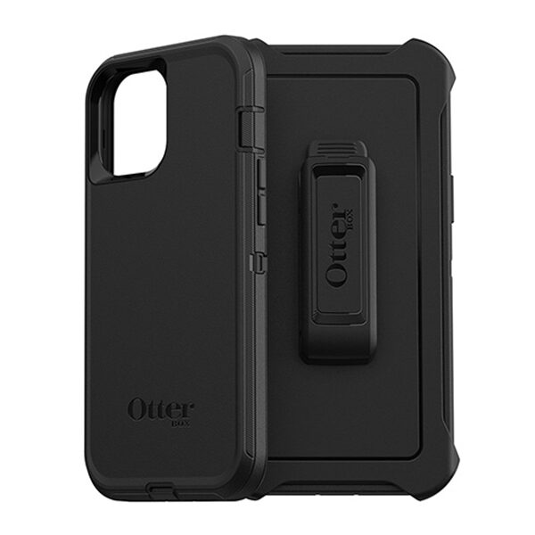 מגן כיסוי ספר OtterBox Defender שחור לאייפון 12/פרו  הכיסוי החזק בעולם