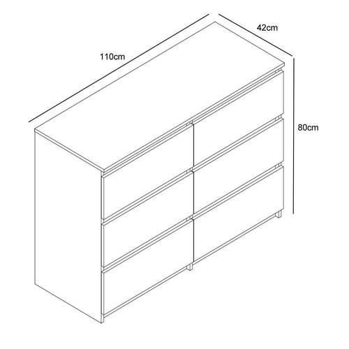 שידת מגירות מיטל- אזל במלאי