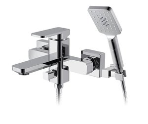 סוללת קיר לאמבט סדרת רומא Rome 305475 בגימור שחור/זהב/ מוברש לבחירה.