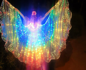 הולכי קביים בשילוב אורות