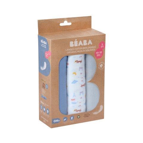 סט חיתולי טטרה מבד אורגני (אפור כחול) 