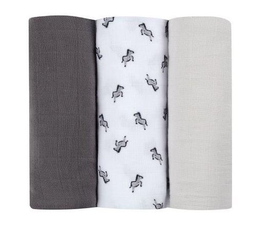 סט חיתולי טטרה מבד אורגני (אפור שחור) ענקיים