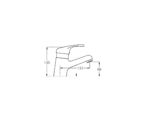 ברזי פרח לכיור רחצה קצר סדרת אוורסט Everest 302841שחור/זהב/מוברש