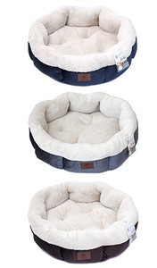 מיטת 8 צלעות קטיפתית 80 ס"מ - אמריקן קנל קלאב