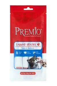 פרמיו חטיף נוזלי טונה וסלמון. מבצע!!! 5 ב 50 ש"ח. ניתן לערבב טעמים.