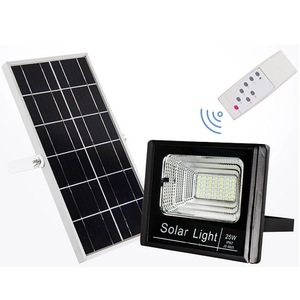 זרקור לד סולארי 25 W עם שלט 1250 לומינס+ פאנל סולארי  R25SL