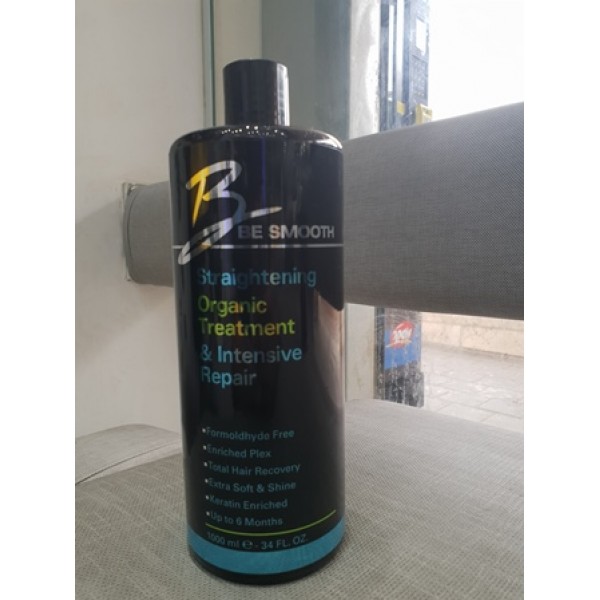 BE SMOOTH החלקה אורגנית ומשקמת לשיער 1000 מל כולל שמפו ומסכה