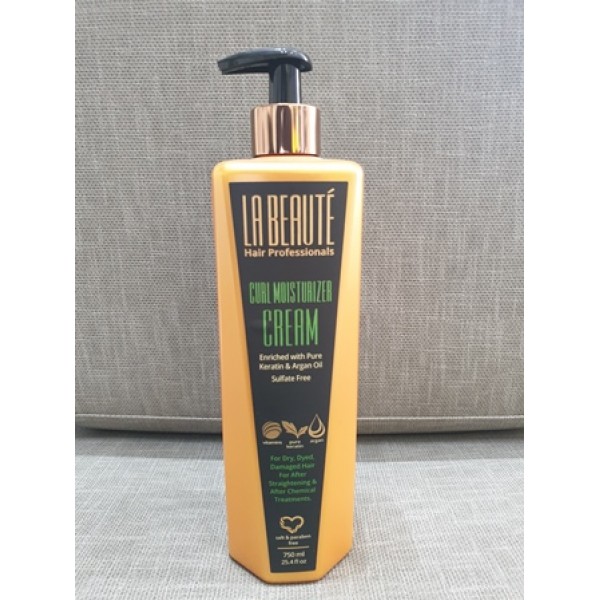 LA BEAUTE קרם לחות קרטין ושמן ארגן לתלתלים 750 מ"ל