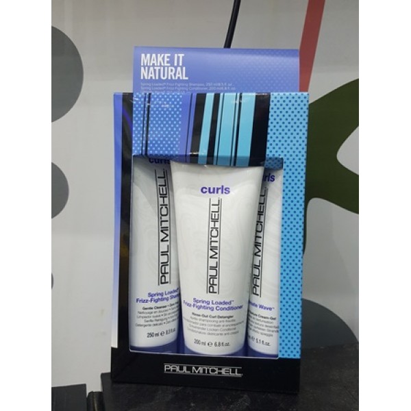 ערכת טיפול וטיפוח למתולתלות פול מיטשל 3 פריטים במארז שמפו,מרכך,והג"ל המושלם