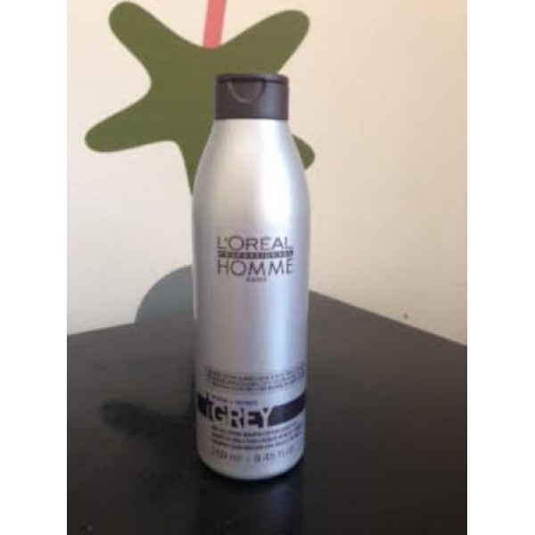 LOREAL GREY- שמפו לגבר לשיער מאפיר או שיער שיבה 250 מ"ל