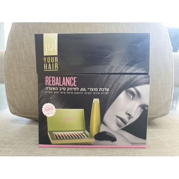 ערכת נשירה גול הכוללת שמפו אמפולות לחיזוק סיב השערה ומסרק הפלא