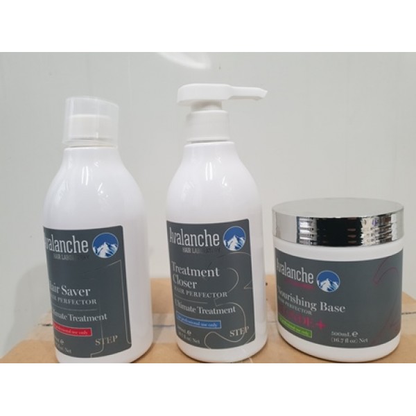 Avalanche סט לטיפול השיער הכולל שמפו מסכה ותוסף המונע שבירת שיער