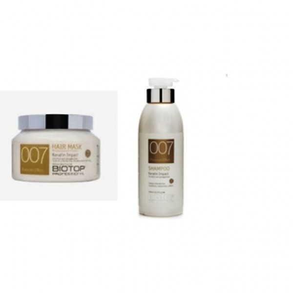 Biotop ביוטופ שמפו 007 500 מל ומסכה ביוטופ 007 550 מל