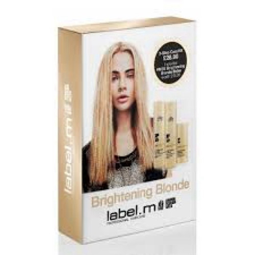 label m מארז טיפול לשיער בלונדי הכולל שמפו מרכך וקרם