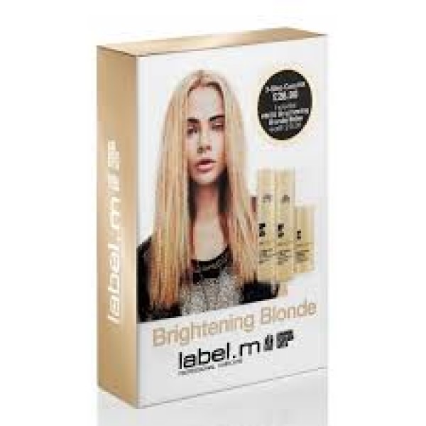 label m מארז טיפול לשיער בלונדי הכולל שמפו מרכך וקרם