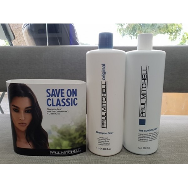 מארז פול מיטשל הכולל שמפו 1 ליטר ומרכך ללא שטיפה 1 ליטר