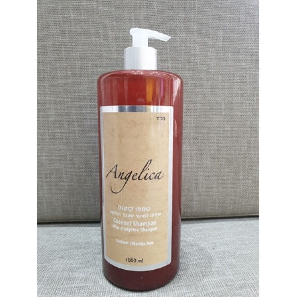 שמפו קוקוס לשיער מוחלק וללא מלחים אנגליקה 1 ליטר