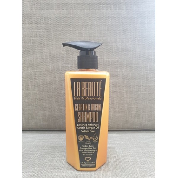 שמפו קראטין טהור ללא מלחים לשיער עבה ויבש 500 מל לה בוטאה