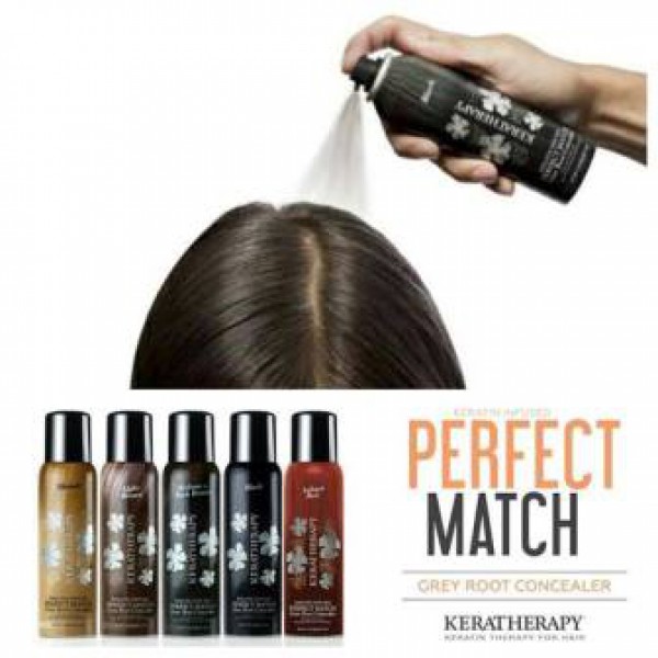 קרטרפי תרסיס לכיסוי שורשי שיער לבנים Perfect Match שחור