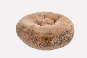 מיטת כלבים עגולה מפנקת L - בז