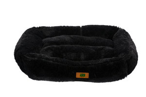 מיטת כלבים מלבנית מפנקת XL - אפור כהה 