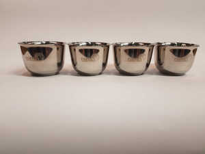 רביעיית כוסות נירוסטה דופן כפולה צבריס