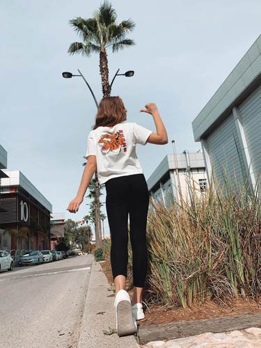 חולצת קרופ דפוס