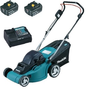 מכסחת דשא נטענת 36V - עם 2 סוללות 4 אמפר ומטען כפול MAKITA