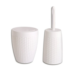 סט פח ומברשת אסלה עגול לשירותים