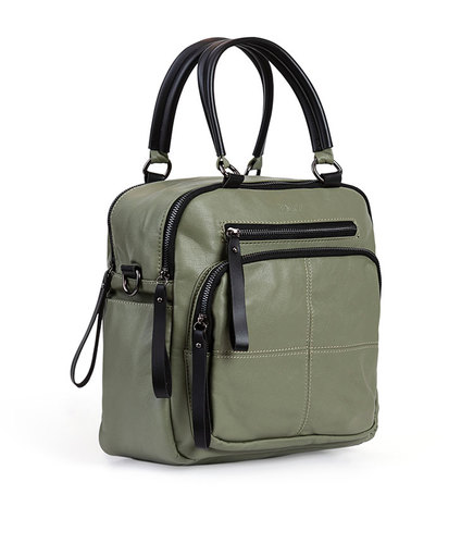 תיק גב רוכסנים בצבע ירוק | JENICE