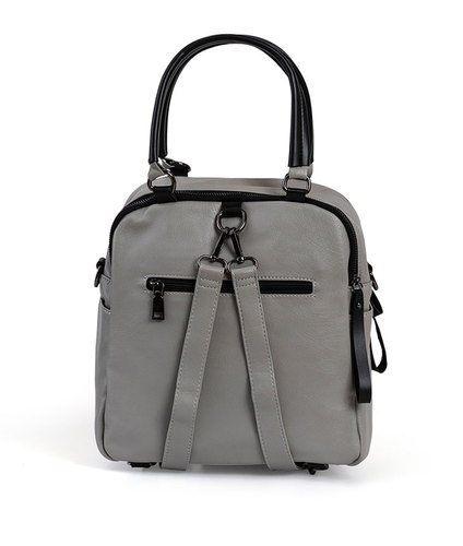 תיק גב רוכסנים בצבע אפור | JENICE