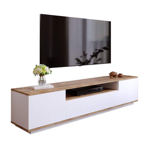 מזנון דגם פראג בשילוב עץ ולבן - אזל במלאי