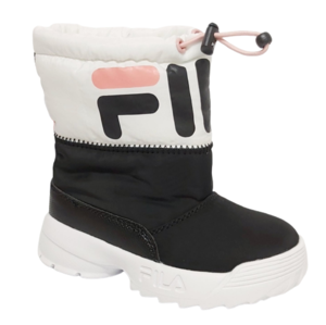 מגפיים פילה פוך מחממות לילדים בצבע שחור / לבן |24-32 | FILA