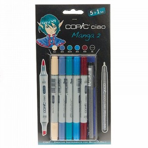 סט 5 טושים + ליינר קופיק בגווני מנגה 2