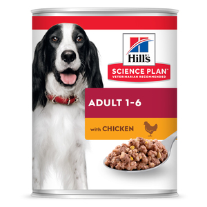 שימורי Science Diet לכלב בוגר (עוף), 370 גרם