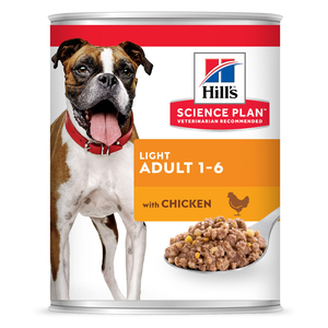 שימורי Science Diet לייט לכלב בוגר בטעם עוף  - 370 גרם