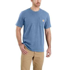 חולצת טי עם כיס לעבודה K87 צבע כחול חוף מושלג ®Carhartt 
