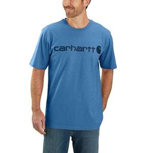 103361 חולצת T עם לוגו ליבה צבע כחול חוף מוברש ®Carhartt 