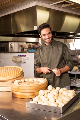 ג'קט שף ירוק זית