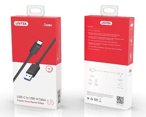 כבל מתאם USB 3.0 to USB-C Charging Cable Model: Y-C474BK