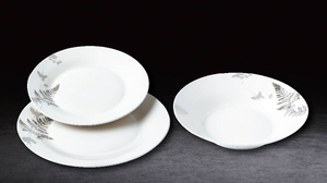 סט צלחות פורצלן זהב 18 חלק 