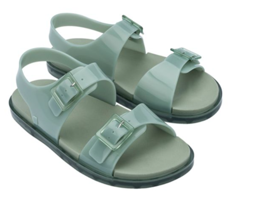 סנדלים עם אבזמים של מליסה בצבע ירוק מנטה | 35-42 | Melissa Wide Sandal 32945