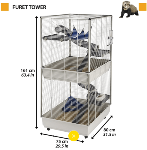 פורט טאוור FURET TOWER כלוב לחמוס / צינצילה