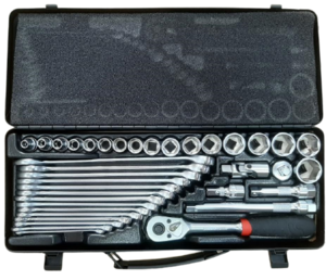 סט בוקסות 3/8 + מפתחות מקצועי במזוודה 37 חלקים 203701 SONIC