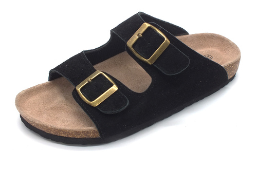 כפכפי טבע מעור בצבע שחור | 40-46 |  80122 KEDMA