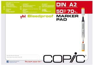 דפי קופיק A2 לאיור בטושים מבוססי אלכוהול 50