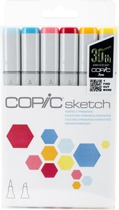 סט 6 טושים קופיק סקץ' בגווני יסוד מושלמים