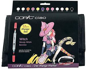 סט 12 טושים קופיק צ'או וונדי המכשפה בנרתיק