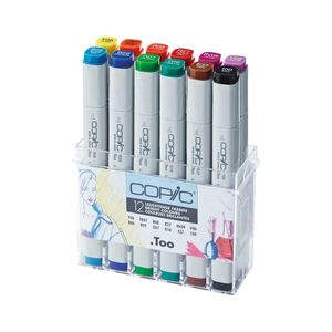 סט 12 טושים קופיק קלאסיק בגווני פסטל