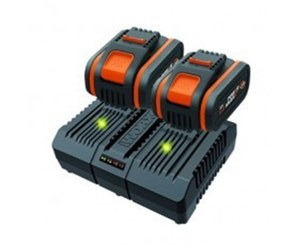 מטען מהיר 20V כפול + שתי סוללות לתיום 4.0AH WORX WA3611